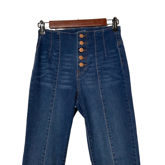 Energie Button Fly Sculpting Jegging High Rise Jeans Blue - Picture 2 of 13